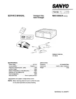 Sanyo MAX-5000 Service Manual preview