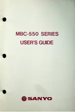 Preview for 2 page of Sanyo MBC-550 Series User Manual