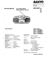 Sanyo MCD-290F Service Manual preview