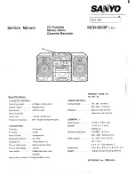 Предварительный просмотр 1 страницы Sanyo MCD-S660F Service Manual