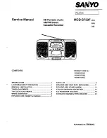 Sanyo MCD-S730F Service Manual предпросмотр