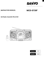 Sanyo MCD-S735F Instruction Manual preview