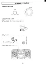 Предварительный просмотр 6 страницы Sanyo MCD-S735F Instruction Manual