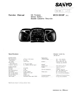 Предварительный просмотр 1 страницы Sanyo MCD-S860F Service Manual