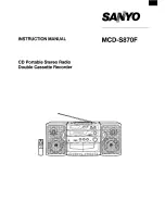 Sanyo MCD-S870F Instruction Manual preview