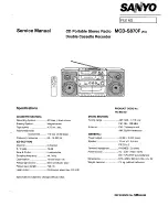 Предварительный просмотр 1 страницы Sanyo MCD-S870F Service Manual