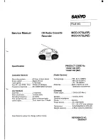 Preview for 1 page of Sanyo MCD-X75L Service Manual