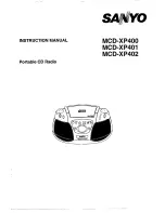 Sanyo MCD-XP400 Instruction Manual preview