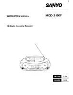 Sanyo MCD-Z100F Instruction Manual preview