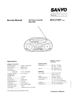 Preview for 1 page of Sanyo MCD-Z100F Service Manual