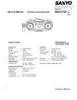 Sanyo MCD-Z110F Service Manual preview