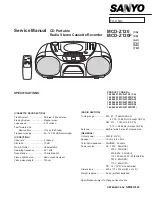 Preview for 1 page of Sanyo MCD-Z120 Service Manual