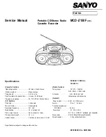 Предварительный просмотр 1 страницы Sanyo MCD-Z150F Service Manual