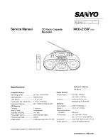 Предварительный просмотр 1 страницы Sanyo MCD-Z155F Service Manual