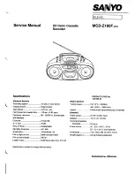 Предварительный просмотр 1 страницы Sanyo MCD-Z160F Service Manual