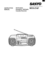 Предварительный просмотр 1 страницы Sanyo MCD-Z16F Instruction Manual