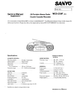 Preview for 1 page of Sanyo MCD-Z38F (AU) Service Manual