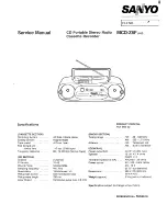 Sanyo MCD-Z8F (AU) Service Manual preview