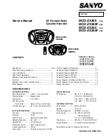 Sanyo MCD-ZX300 Service Manual preview