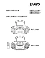 Preview for 1 page of Sanyo MCD-ZX500F Instruction Manual