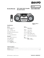 Sanyo MCD-ZX680M/XE Service Manual preview