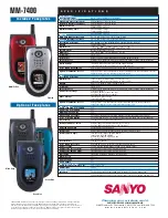 Предварительный просмотр 4 страницы Sanyo MM-7400 - Cell Phone - Sprint Nextel Brochure & Specs