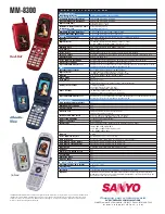 Preview for 4 page of Sanyo MM-8300 - Cell Phone 2 MB Brochure & Specs