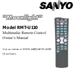 Preview for 1 page of Sanyo Moonlight RMT-U110 User Manual