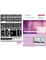 Sanyo MPR-1014 Specification Sheet предпросмотр