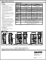 Предварительный просмотр 2 страницы Sanyo mpr-214f - Commercial Solutions Refrigerator Specifications