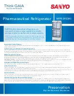 Предварительный просмотр 1 страницы Sanyo MPR-311D Specification Sheet