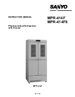 Preview for 1 page of Sanyo MPR-414F - Commercial Solutions Refrigerator Instruction Manual