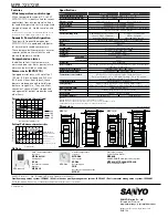 Предварительный просмотр 2 страницы Sanyo MPR-721 Specifications