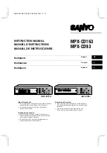 Sanyo MPX-CD163 Instruction Manual preview