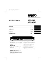 Preview for 1 page of Sanyo MPX-CD4P Instruction Manual