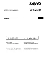 Sanyo MPX-MS10P Instruction Manual preview