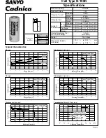 Sanyo N-190N Cadnica Specifications предпросмотр