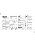Preview for 1 page of Sanyo NC-MDU01 Operating Instructions