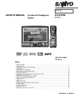 Preview for 1 page of Sanyo NV-E7000 - Portable GPS And Mobile DVD Entertainment System Service Manual
