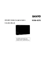 Sanyo NVM-4070 Instruction Manual preview