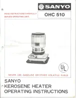 Предварительный просмотр 1 страницы Sanyo OHC 510 Operating Instructions Manual