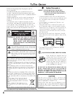 Preview for 4 page of Sanyo PDG-DET100L - SXGA+ DLP Projector Owner'S Manual