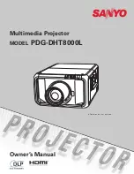 Sanyo PDG-DHT8000L - 8000 Lumens Owner'S Manual preview