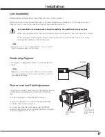 Preview for 17 page of Sanyo PDG-DHT8000L - 8000 Lumens Owner'S Manual