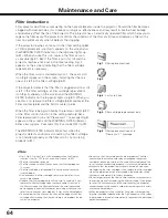 Preview for 64 page of Sanyo PDG-DHT8000L - 8000 Lumens Owner'S Manual