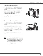 Preview for 71 page of Sanyo PDG-DHT8000L - 8000 Lumens Owner'S Manual