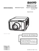 Preview for 1 page of Sanyo PDG-DHT8000L - 8000 Lumens Service Manual