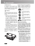 Preview for 4 page of Sanyo PDG-DSU21N - SVGA DLP Projector (French) Manuel Du Propriétaire