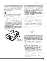 Preview for 7 page of Sanyo PDG-DWL2500 - 2500 Lumens Owner'S Manual