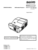 Sanyo PDG-DWL2500 - 2500 Lumens Service Manual preview